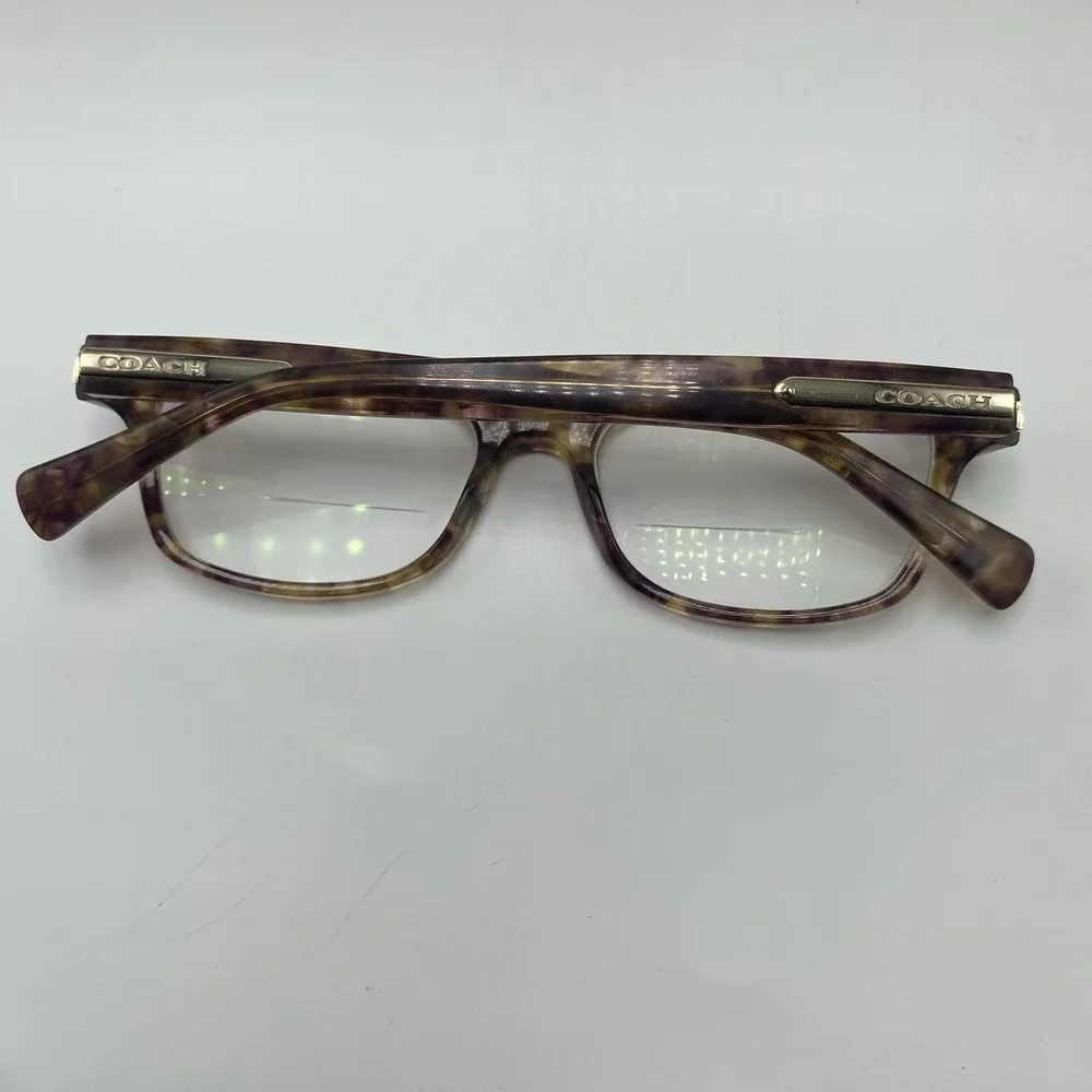 Coach Eyeglasses FRAMES ONLY HC6065 Cat Eye 49-17-135 Confetti Light Brown 248